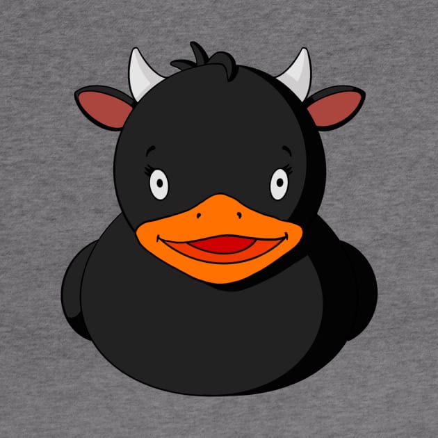 Black Bull Rubber Duck by Alisha Ober Designs